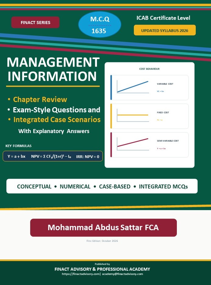 ICAB Certificate Level - Management Information (Chapter Review, Practice Questions)